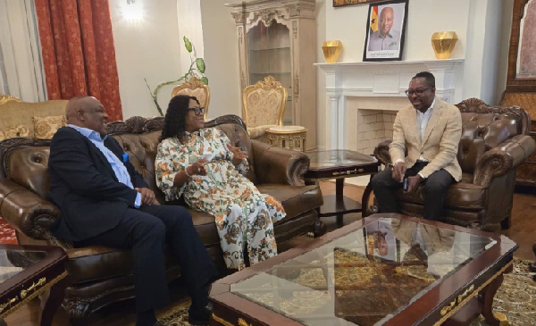 Ambassador Smith and his wife were welcomed by Ambassador Jane Gasu Aheto