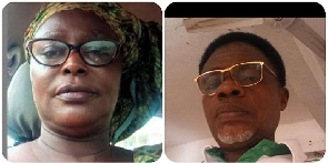 Pastor Macaiah Addai left and Gloria Amponsa the snatched wife right
