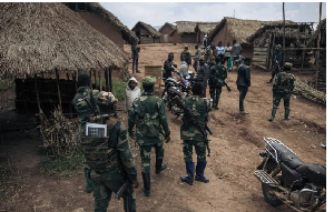 Militiamen from the Patriotic Front for Peace/People's Army, one of the largest armed groups