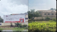 The photos of the billboard before and after
