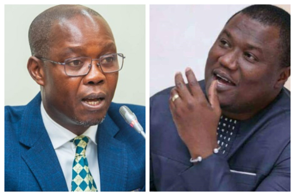 First Deputy Speaker, Bernard Ahiafor [L] and Dr Nana Ayew Afriye