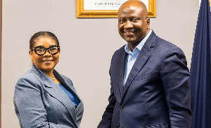 Matilda Asante Asiedu And Governor Of The Bank Of Liberia, Henry Saamoi