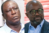 Aduana FC General manager Takyi Arhin and GFA President Kurt Okraku