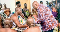 Otumfuo Osei Tutu II exchange pleasantries with President Akufo-Addo