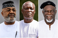 L-R: Alhaji Sinare, Nii Lante Vanderpuye and Sofo Azorka have been tipped for NDC chairmanship race