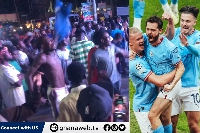 Fans celebrated City's win in style