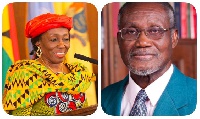 Nana Konadu Agyemang Rawlings and Dr Obed Asamoah