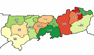 The Upper East regional map