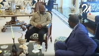 Ousted Ali Bongo with emmissary of the junta