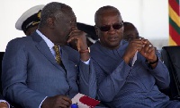 Former Presidents John Kufuor (L) and John Mahama (R)
