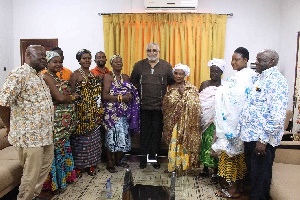 The queenmothers in a group photo with President Rawlings