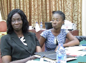 Gloria Sarfo Nyamekye (right) is a level 300 teacher trainee student