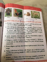 A page from the controversial textbook