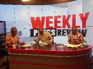 The Weekly Press Review shows on Ghana Broadcasting Corporation Television