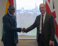 The UK Deputy Prime Minister and Ghana’s Attorney-General exchanged complimentary gifts