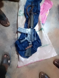 The gun that was found in the sack left behind by the Fulanis