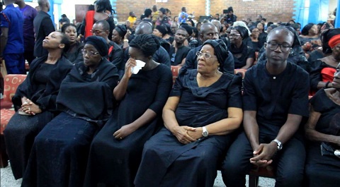 Amissah-Arthur's family at the one week memorial service