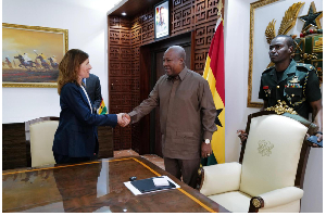 Jenny Chapman when she met with John Dramani Mahama