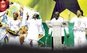 President Akufo-Addo with Vice President Bawumia and their spouses,Rebecca and Samira