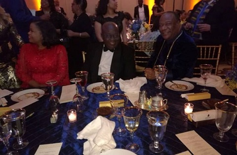 Akufo-Addo with Archbishop Duncan-Williams at the gala night to honour the President in the USA