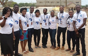 The 10-man YALI team that embarked on the Ghana Project