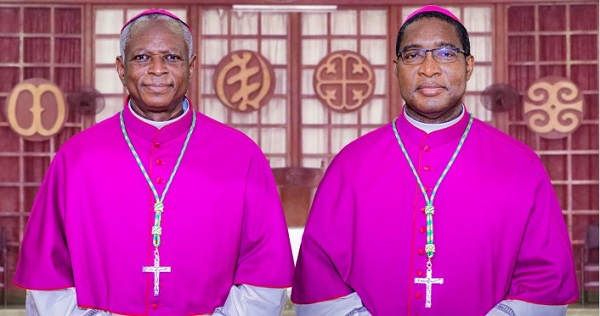 The Auxiliary Bishops-elect, Rev. Fr. Anthony Narh Asare (left) and Rev. Fr. John Louis