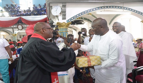 Dr. Bawumia was given a birthday hamper on behalf of the the entire congregation
