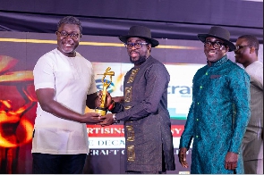 2nd from right in black hat, CEO of Digicraft,  Mr. Kwaku T Danso-Misa receiving the award