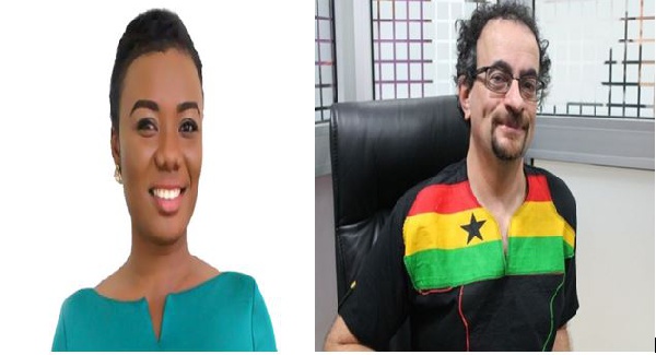 Bridget Otoo (L) and Jon Benjamin (R)