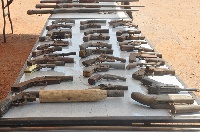 File photo: Some locally produced small arms
