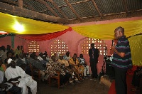 Vice President Amissah-Arthur addressing the gathering