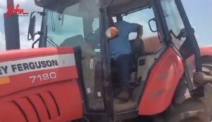Watch John Mahama operating a tractor on his large-scale farm in Yapei