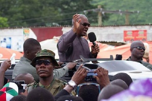 President John Mahama during one of his tours