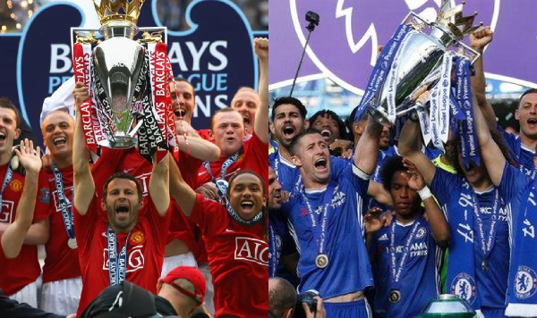 Manchester United and Chelsea have struggled to win the Premier League in recent times