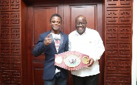 President Akufo-Addo with Isaac Royal Storm Dogboe