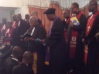 Rev Dr Sam Prempeh commissioning the 27 ministerial probationers
