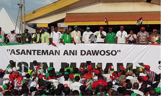 President John Dramani Mahama on a campaign tour of the Ashanti Region