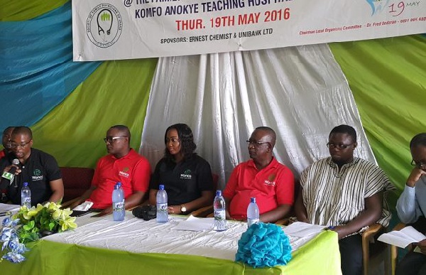 Dr Ofori-Amankwa (extreme left) addressing the gathering