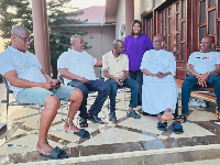 Haruna Iddrisu pictured with guests while still recuperating from crash
