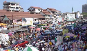 File photo: A busy market in Accra