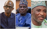 Aseidu Nketiah (L) has detailed why Haruna Iddrisu (M) and Muntaka (R) were removed as leaders