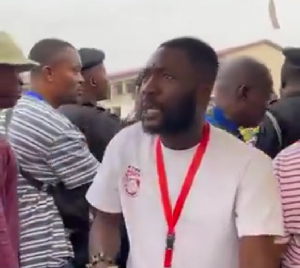 Some party members were seen in a heated exchange with some authorities