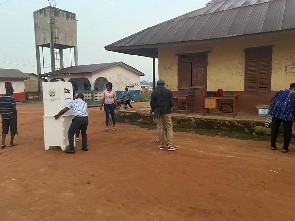 Some voters at the center