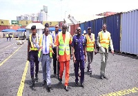 Titus Glover paid a working visit to the Golden Jubilee Terminal where he interacted with importers