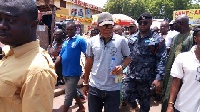 Mohammed Iddrisu Musah touring the streets of Tamale