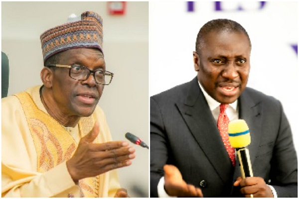 Speaker of Parliament Alban Bagbin (L) and Majority Leader, Alexander Afenyo-Markin