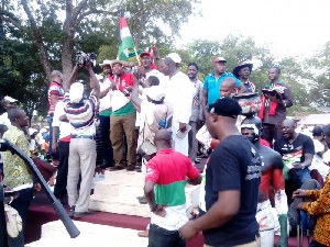 Deputy Interior Minister, addressing NDC supporters at Sandema at the weekend