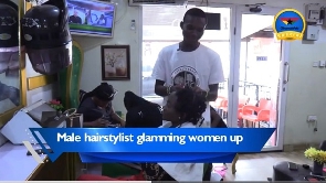 Dennis Oniha is a hairstylist in Ghana