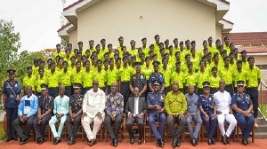 Vice President Dr. Mahamudu Bawumia with Community Protection officers
