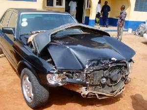 Kufuor Accident Car